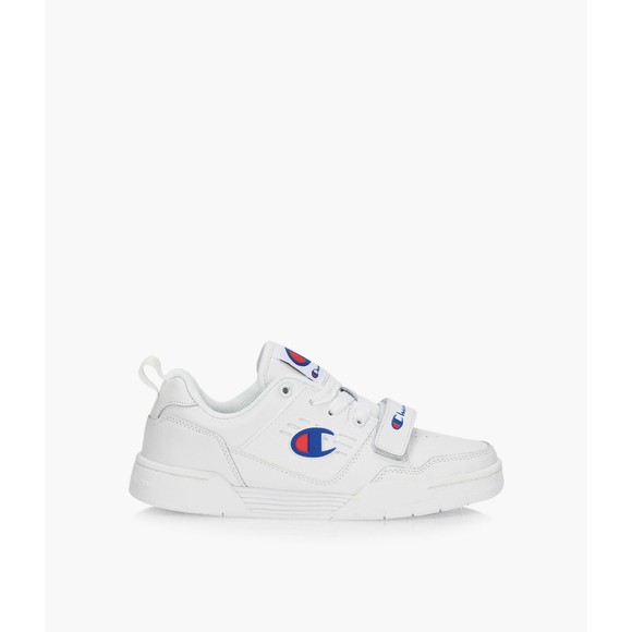 Champion Shoes Champion 3 On 3 Low Lace Up White Leather Sneakers
